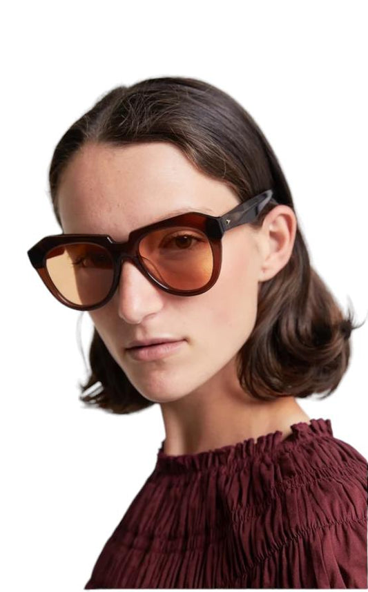 Karen Walker Number One Sunglasses |Tobacco/Brown, Cat Eye, Biodegradable & Eco