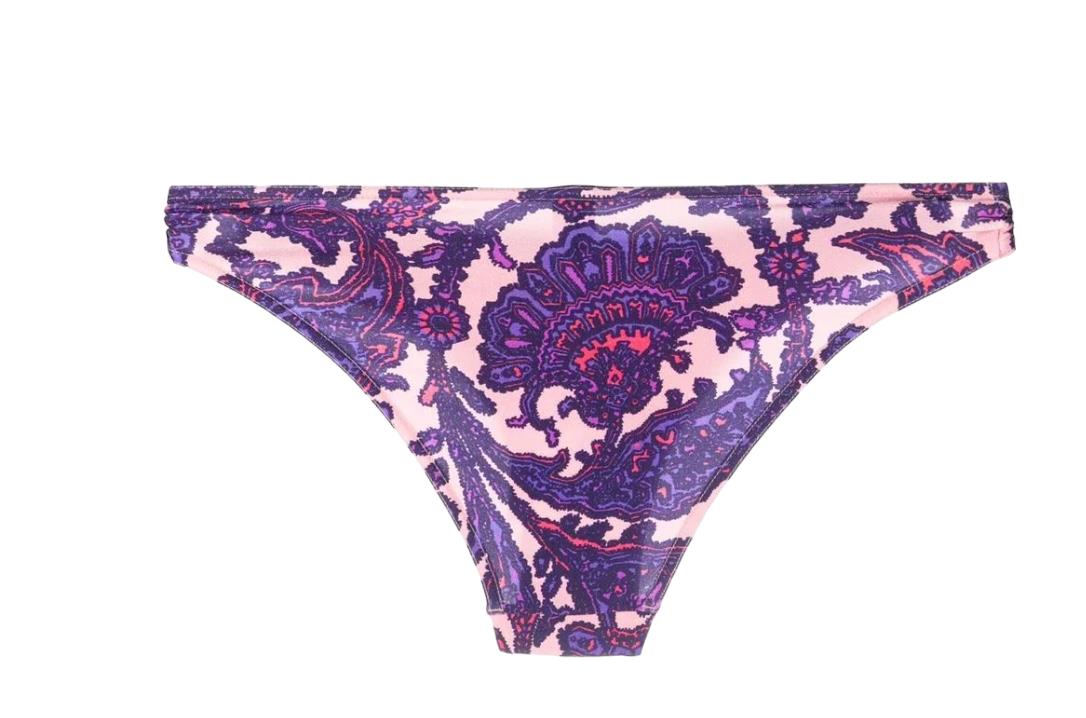 Zimmermann Tiggy Circle Link Pant | Low Rise, Pink/Purple Paisley, Sold Seperate