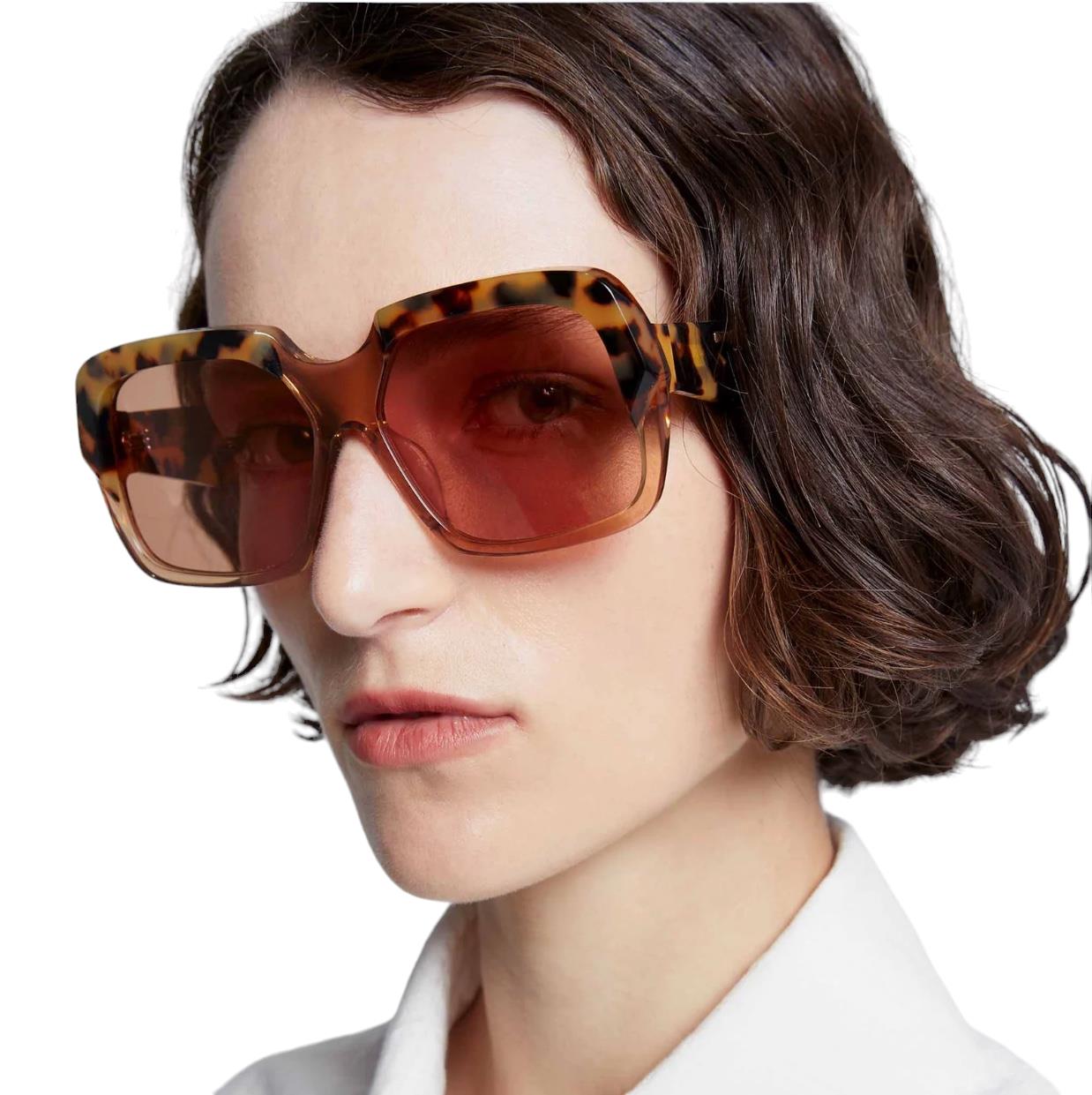 Karen Walker Asscher Sunglasses | Wheat Tortoise Shell, Oversized, Square, Retro