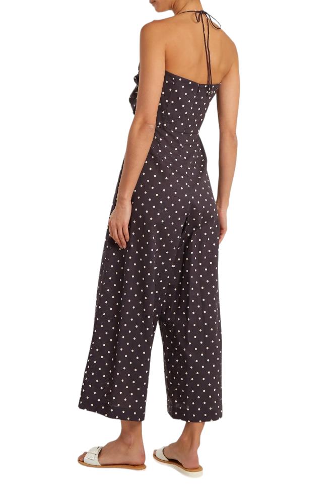 Zimmermann Prima Dot Jumpsuit |Sz 1, Blue, Polka Dot, Cut Out, Tie, Boned Bodice