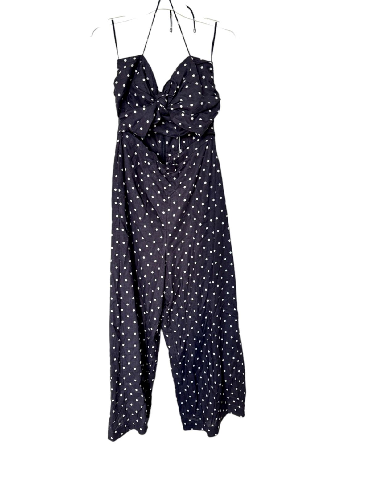 Zimmermann Prima Dot Jumpsuit |Sz 1, Blue, Polka Dot, Cut Out, Tie, Boned Bodice