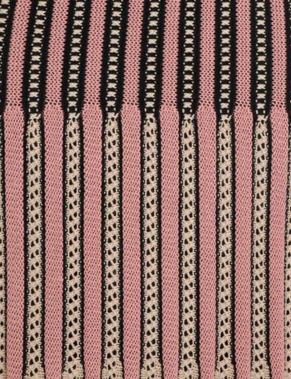 Zimmermann Wonderland Pointelle Skirt | Pink/Black/White, Jersey, High Waist