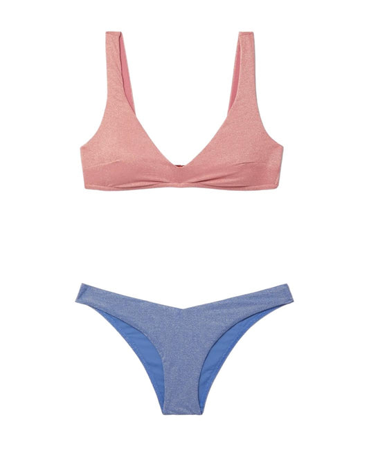 Zimmermann Clover Scoop Bikini | V-Pant, Pink, Blue, Purple, Lurex/Metallic
