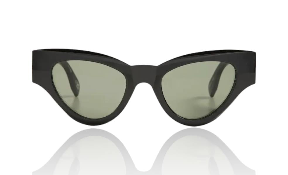 Le Specs FANPLASTICO Sunglasses | Classic Black Cats Eye,  Cat 3, Eco Friendly