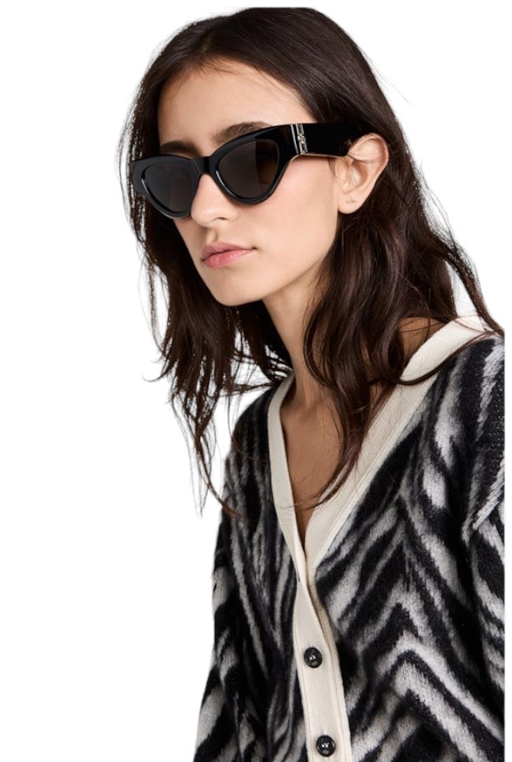 Le Specs FANPLASTICO Sunglasses | Classic Black Cats Eye,  Cat 3, Eco Friendly