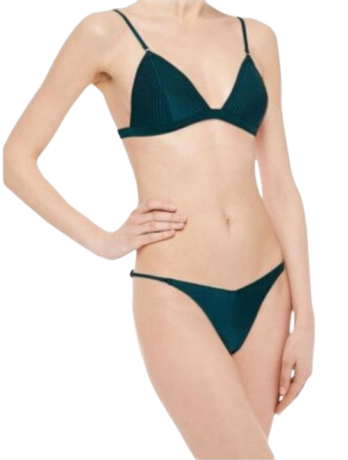Zimmermann Bellitude BulletTri Bikini | Emerald Green, Embroidered | $450 RRP