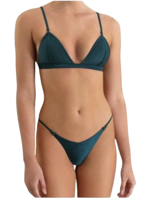 Zimmermann Bellitude BulletTri Bikini | Emerald Green, Embroidered | $450 RRP