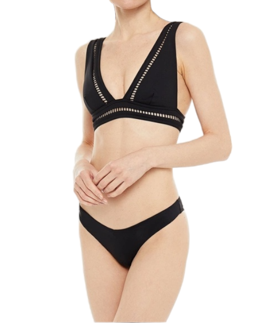 Zimmermann Bellitude Ladder Bikini Set | Black, Wide Tri Lattice Top $350 RRP
