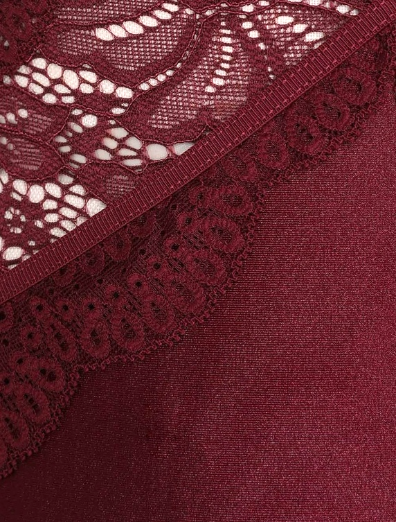 Zimmermann Devi Lace Cutout One Piece | Burgundy, V Neck, Can be worn as a Top!
