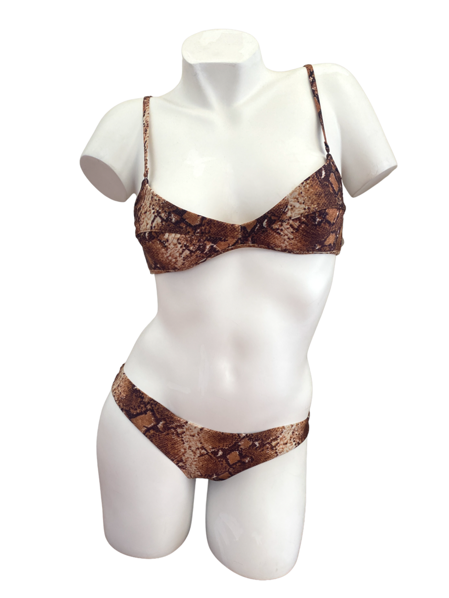 Zimmermann Bullet Bra Bikini Set | Animal Snake Print | Quilted Bra $400 RRP