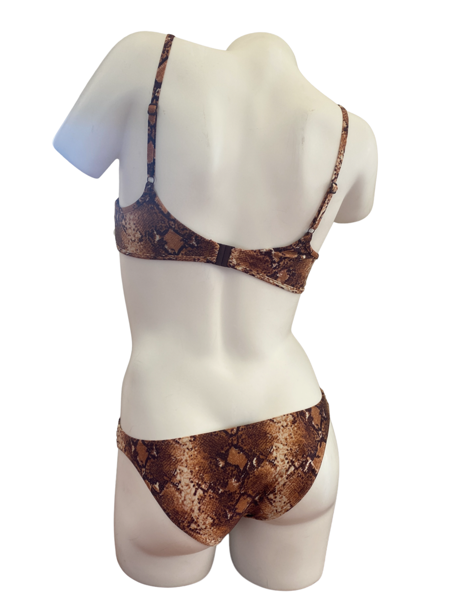 Zimmermann Bullet Bra Bikini Set | Animal Snake Print | Quilted Bra $400 RRP