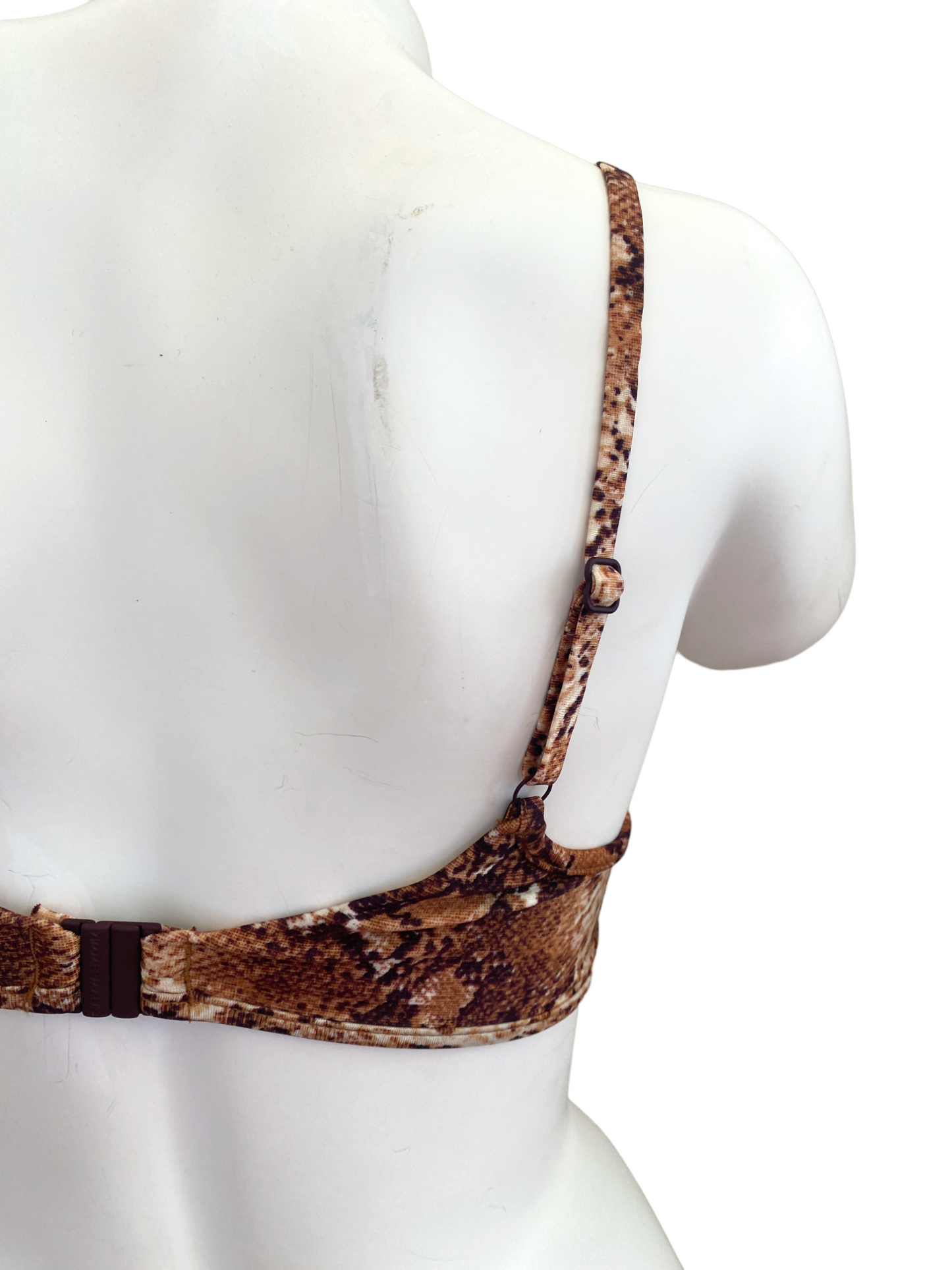 Zimmermann Bullet Bra Bikini Set | Animal Snake Print | Quilted Bra $400 RRP