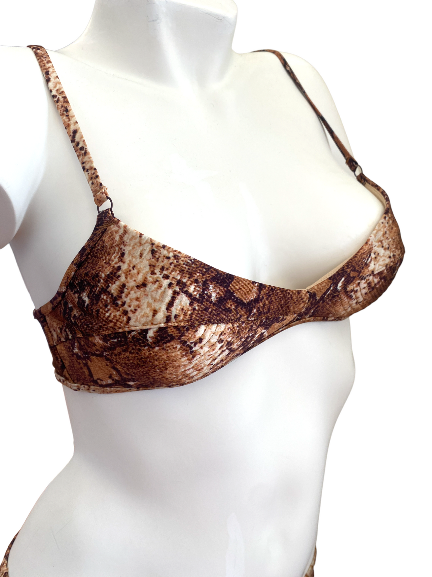 Zimmermann Bullet Bra Bikini Set | Animal Snake Print | Quilted Bra $400 RRP