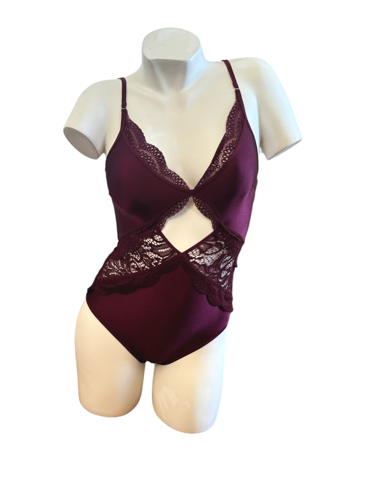 Zimmermann Devi Lace Cutout One Piece | Burgundy, V Neck, Can be worn as a Top!