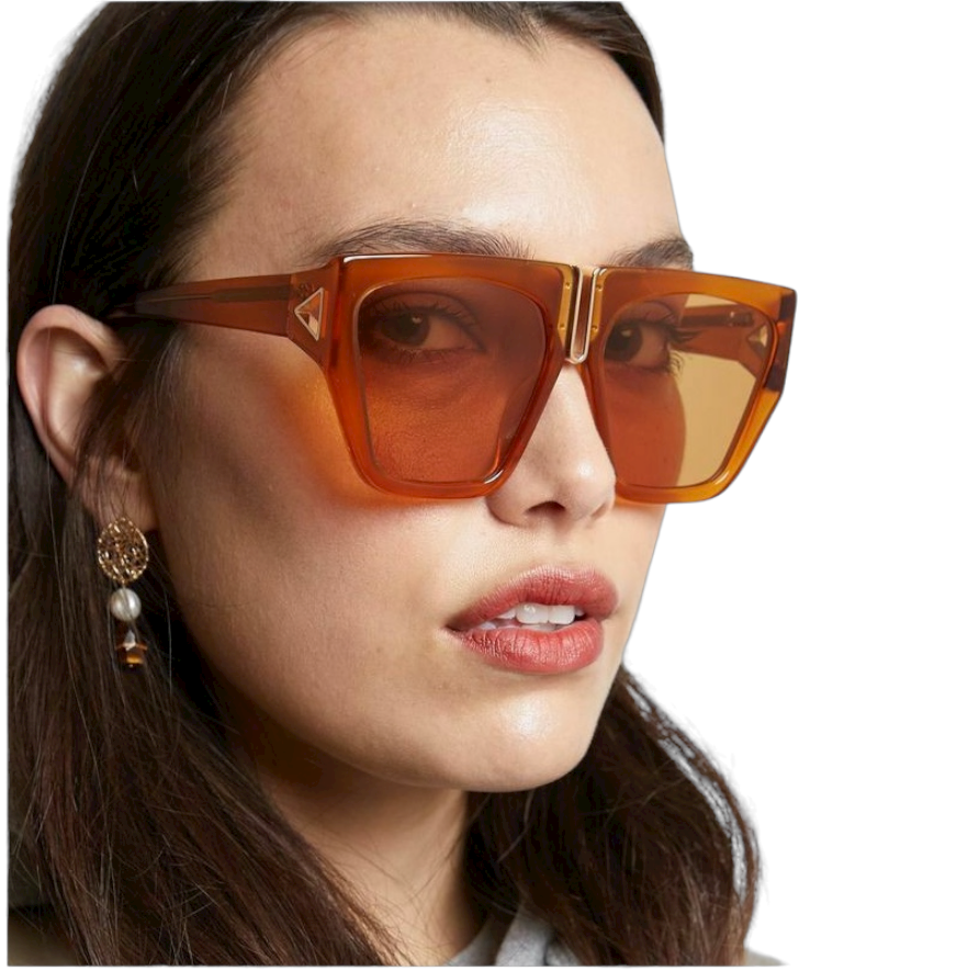 Karen Walker Double Trouble Sunglasses | Saffron Jellybean, Oversized, Biodegrad