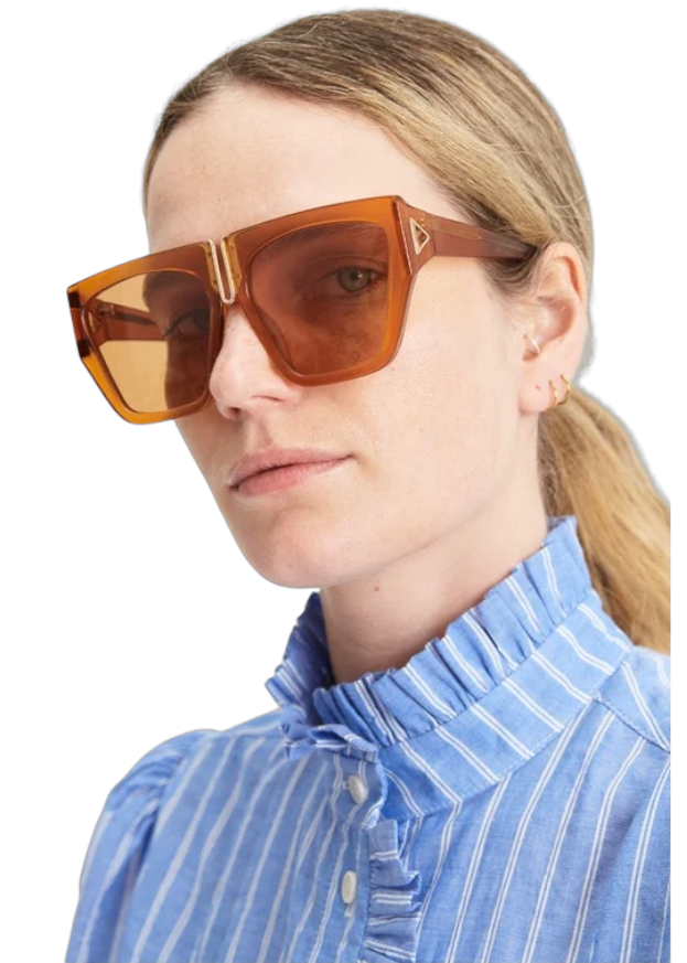 Karen Walker Double Trouble Sunglasses | Saffron Jellybean, Oversized, Biodegrad