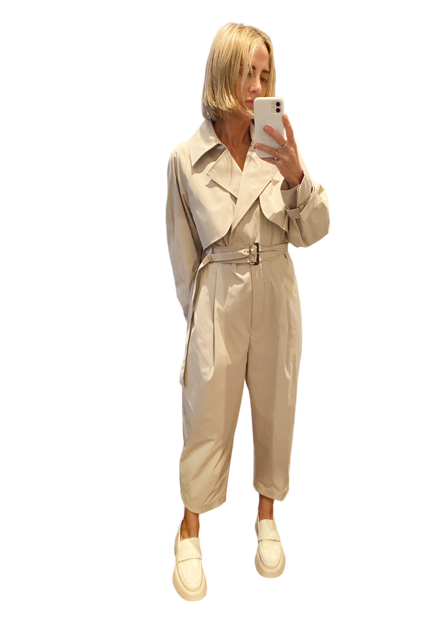 CAMILLA AND MARC Silas Jumpsuit | Trench Coat Silhouette, Beige, Sustainable