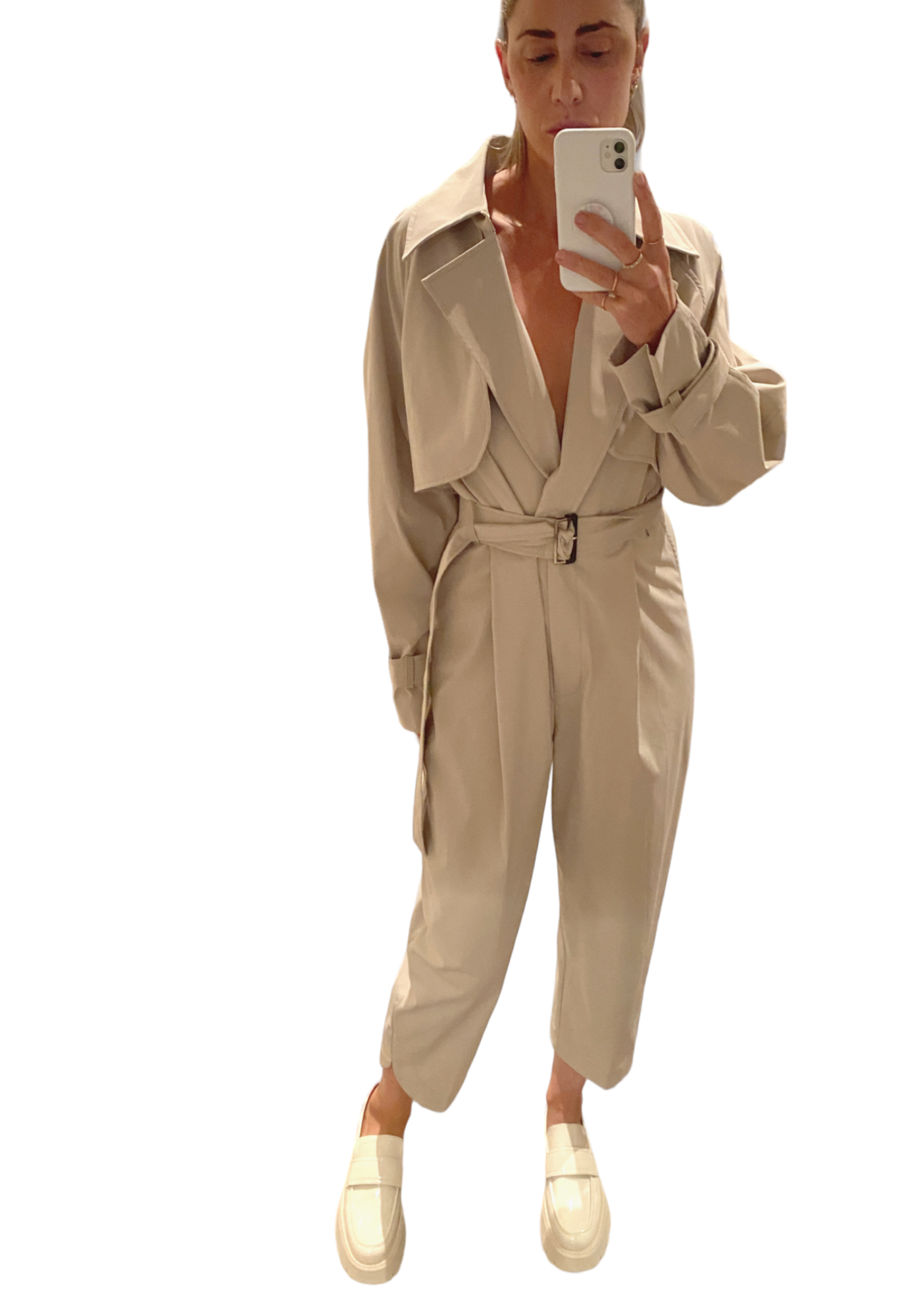 CAMILLA AND MARC Silas Jumpsuit | Trench Coat Silhouette, Beige, Sustainable