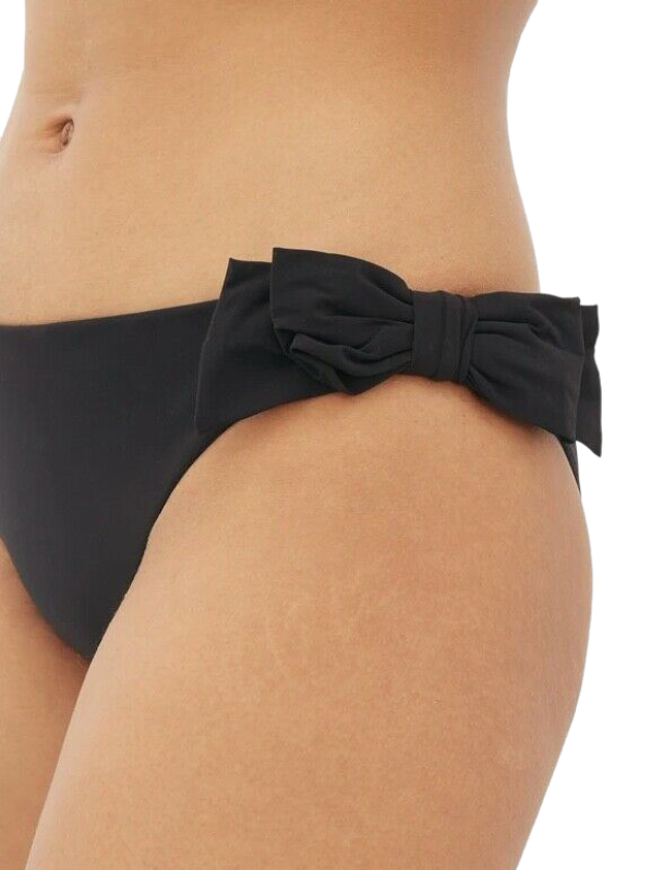 Zimmermann Zinnia Bow One Shoulder Bikini Set | Black, Bow, Hipster  $550 RP